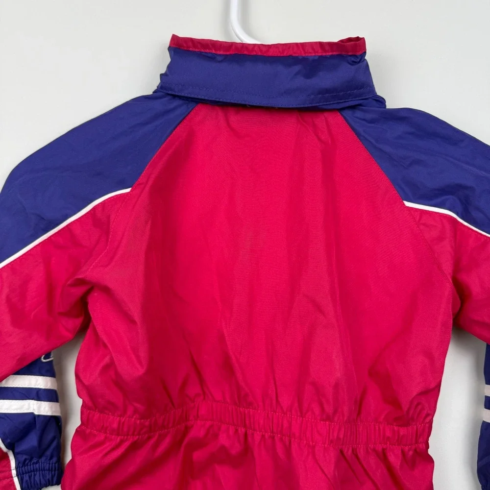 Reebok Windbreaker Jacket Kids 4T Pink Purple Vintage Retro‎ 90s Sporty Hooded